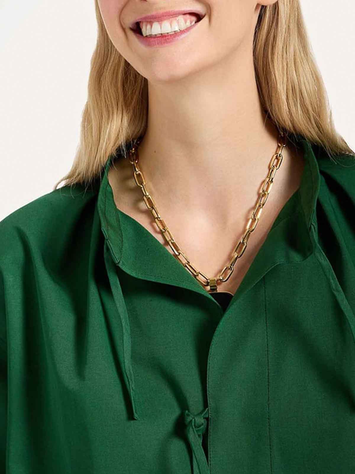 La Doublej Oversized Cotton Linen Shirt In Green