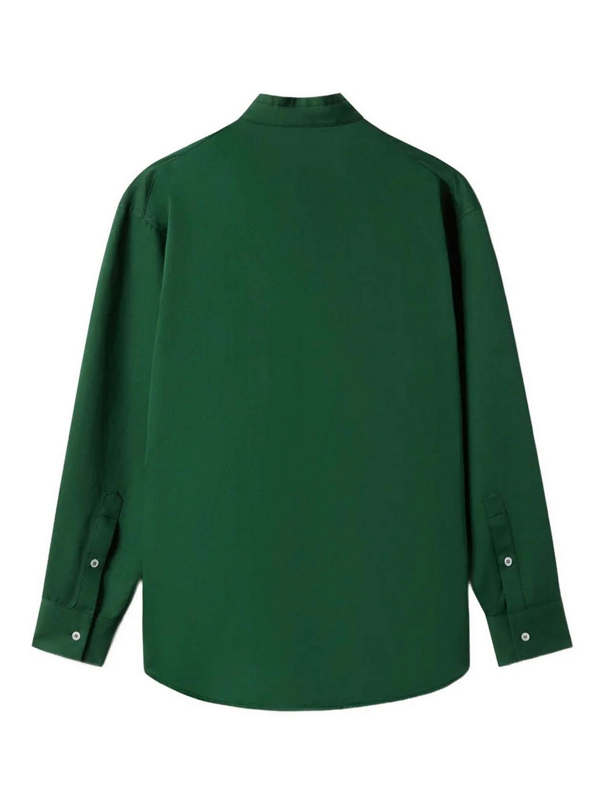 La Doublej Oversized Cotton Linen Shirt In Green