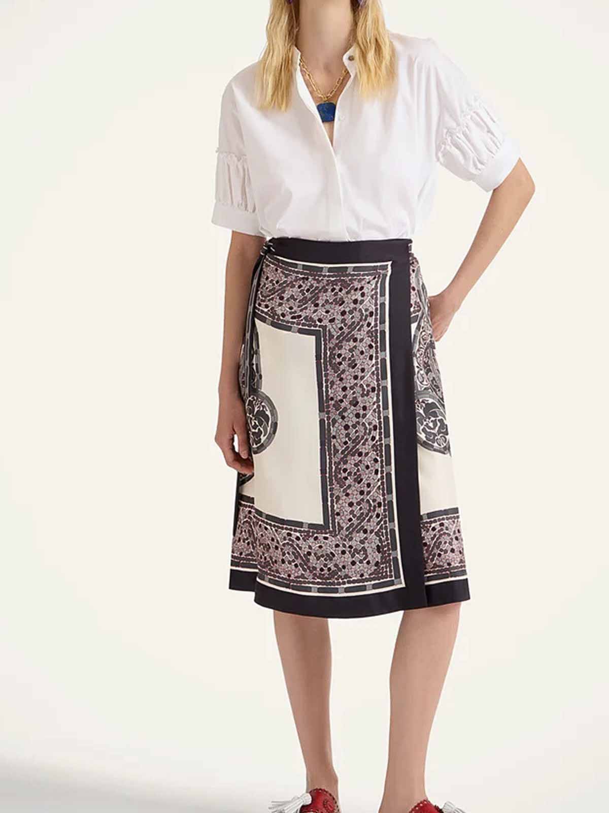 La Doublej Pareo-rock Aus Seide In Multi