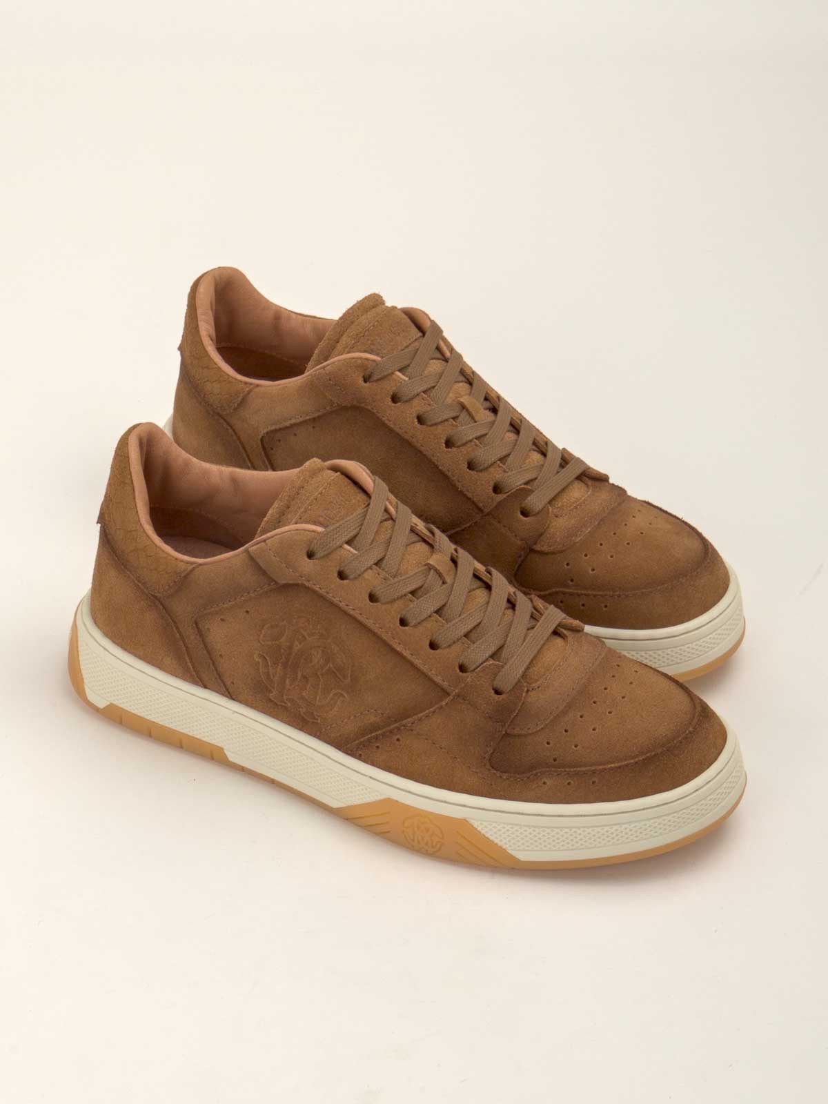 Roberto Cavalli Sneakers In Brown