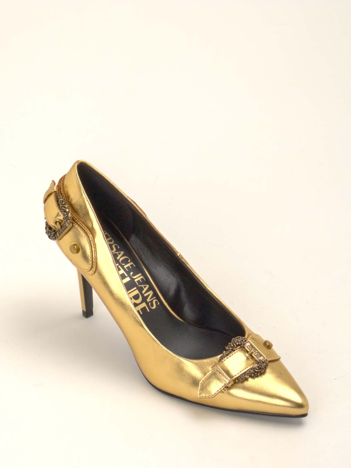Versace Jeans Couture High-heel Shoes In Gold