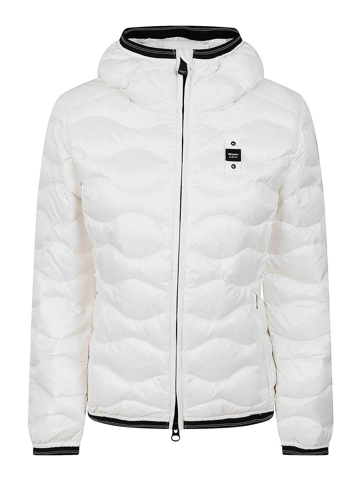 Blauer Coat In White