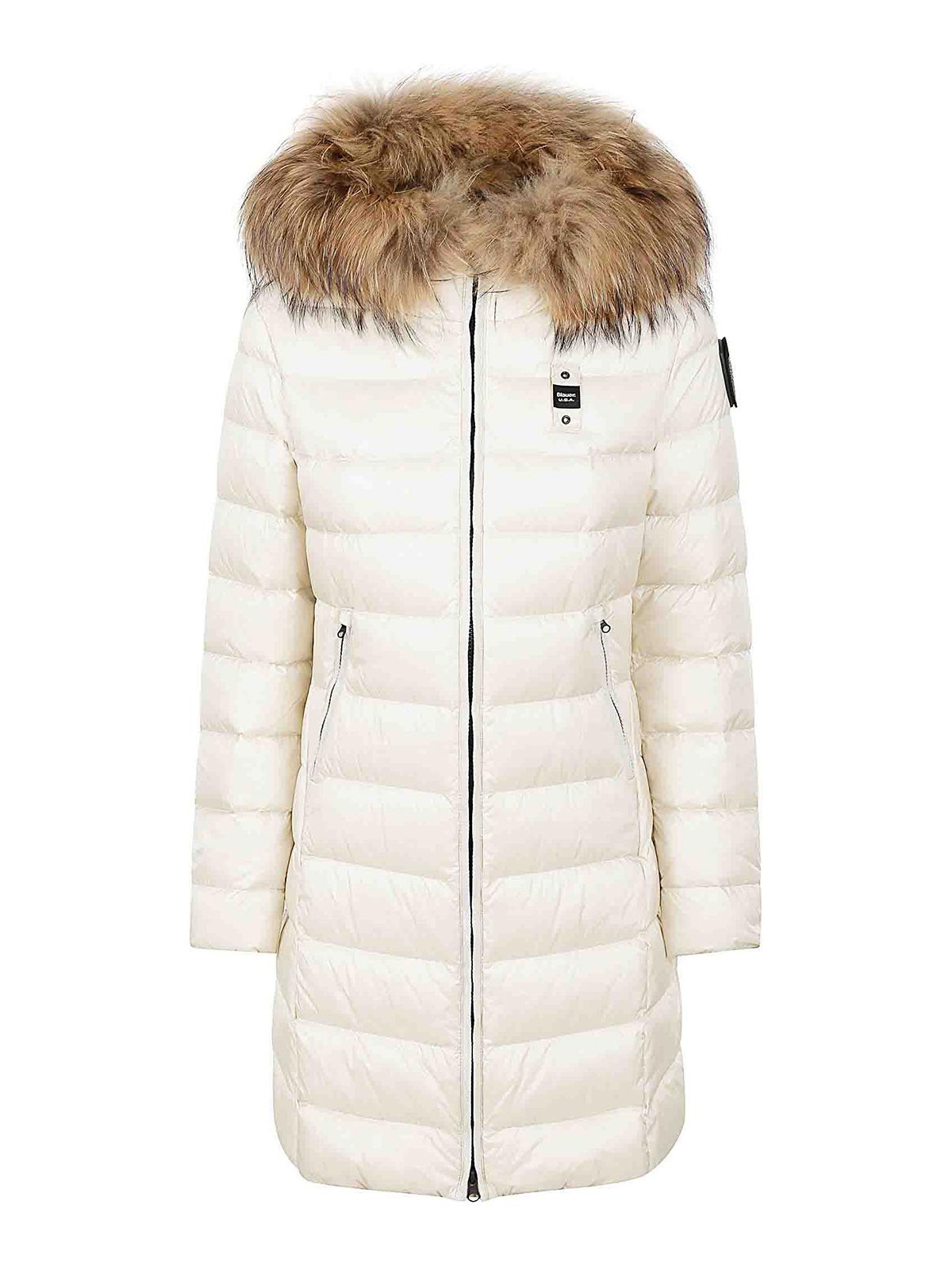 Blauer Coat In White