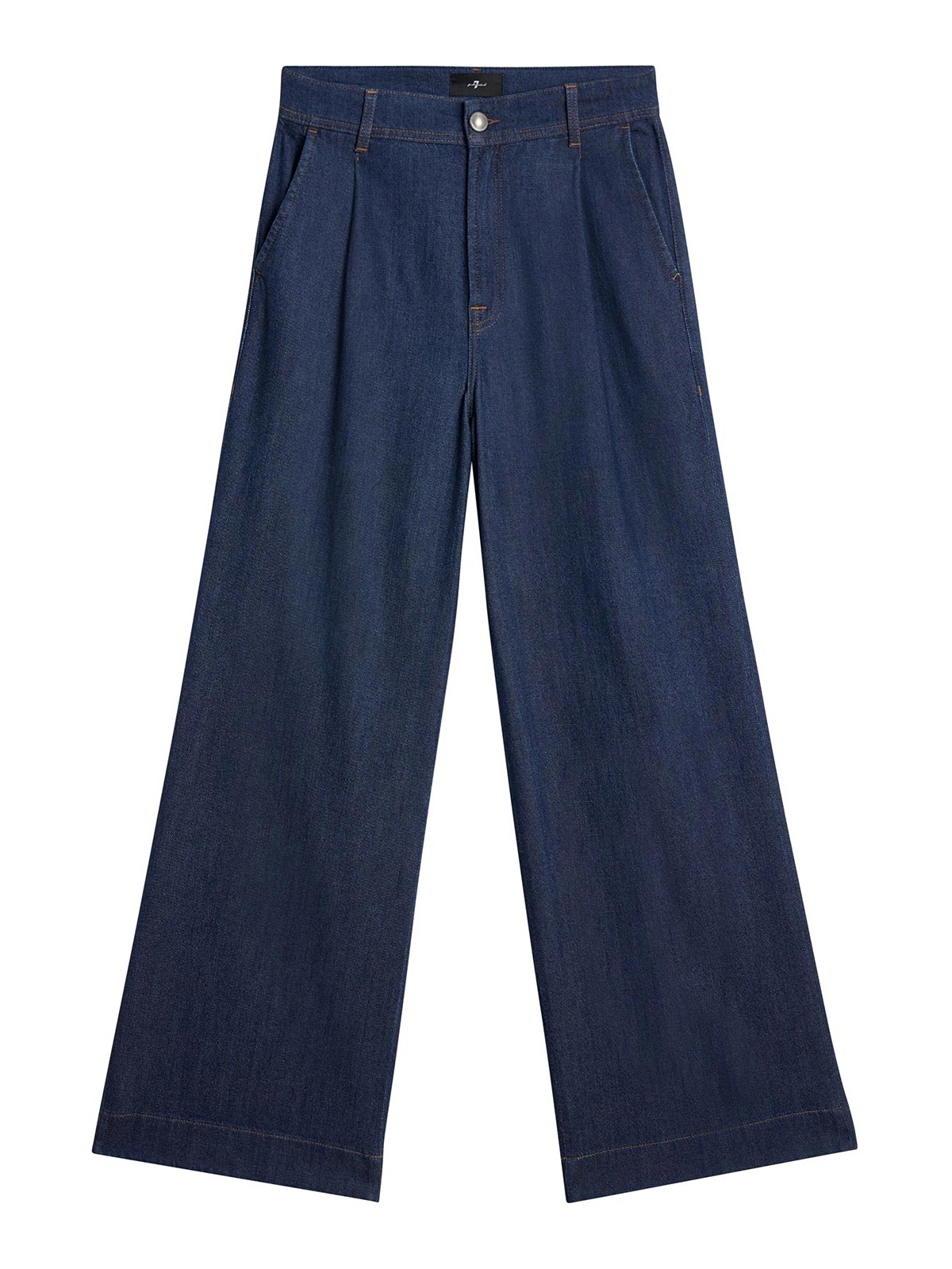7 For All Mankind Pleated Trouser Halona In Blue