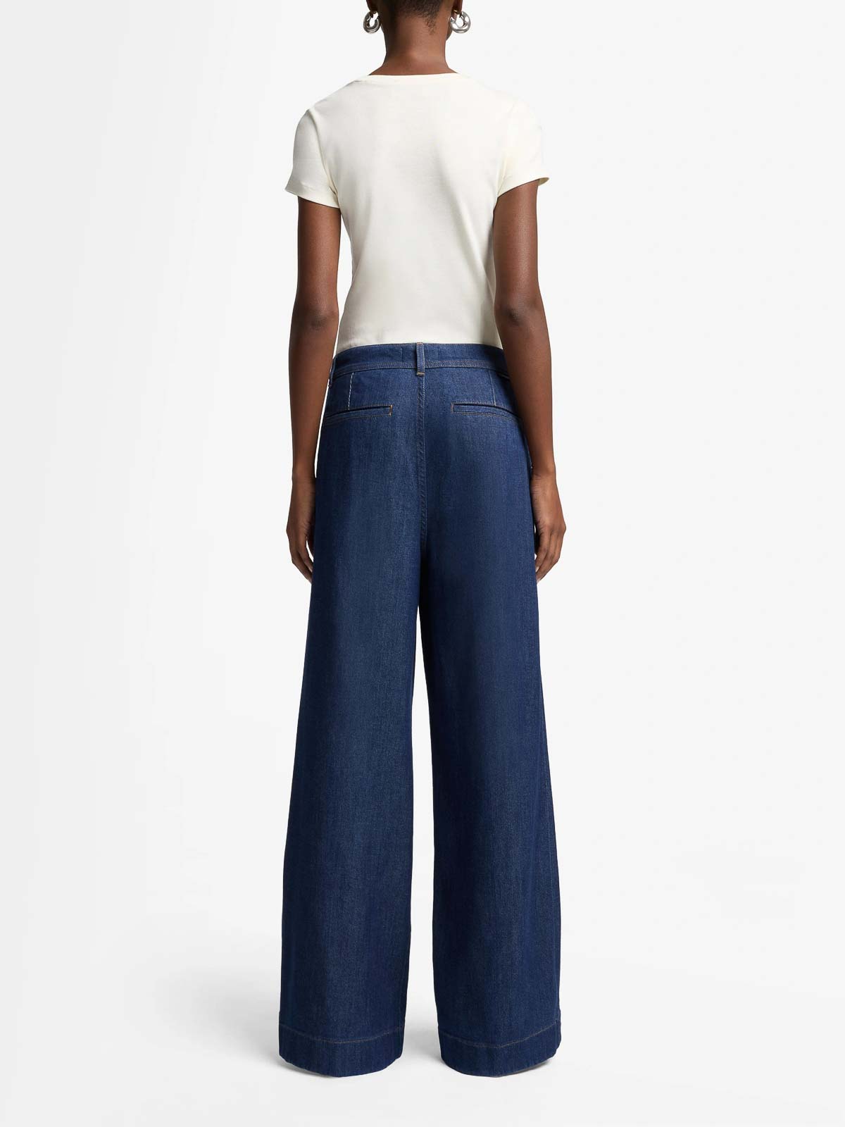 7 For All Mankind Pleated Trouser Halona In Blue