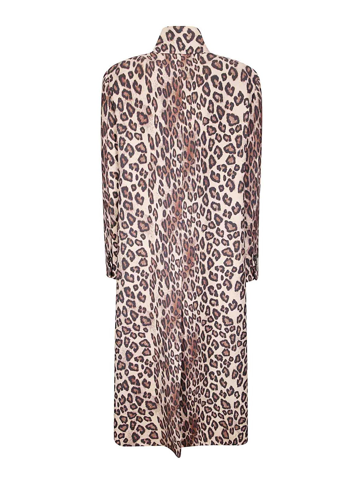Alberto Biani Coat In Animal Print