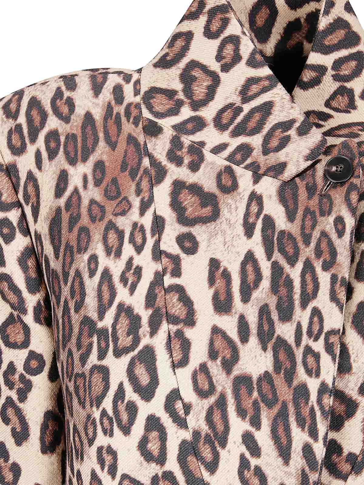 Alberto Biani Coat In Animal Print