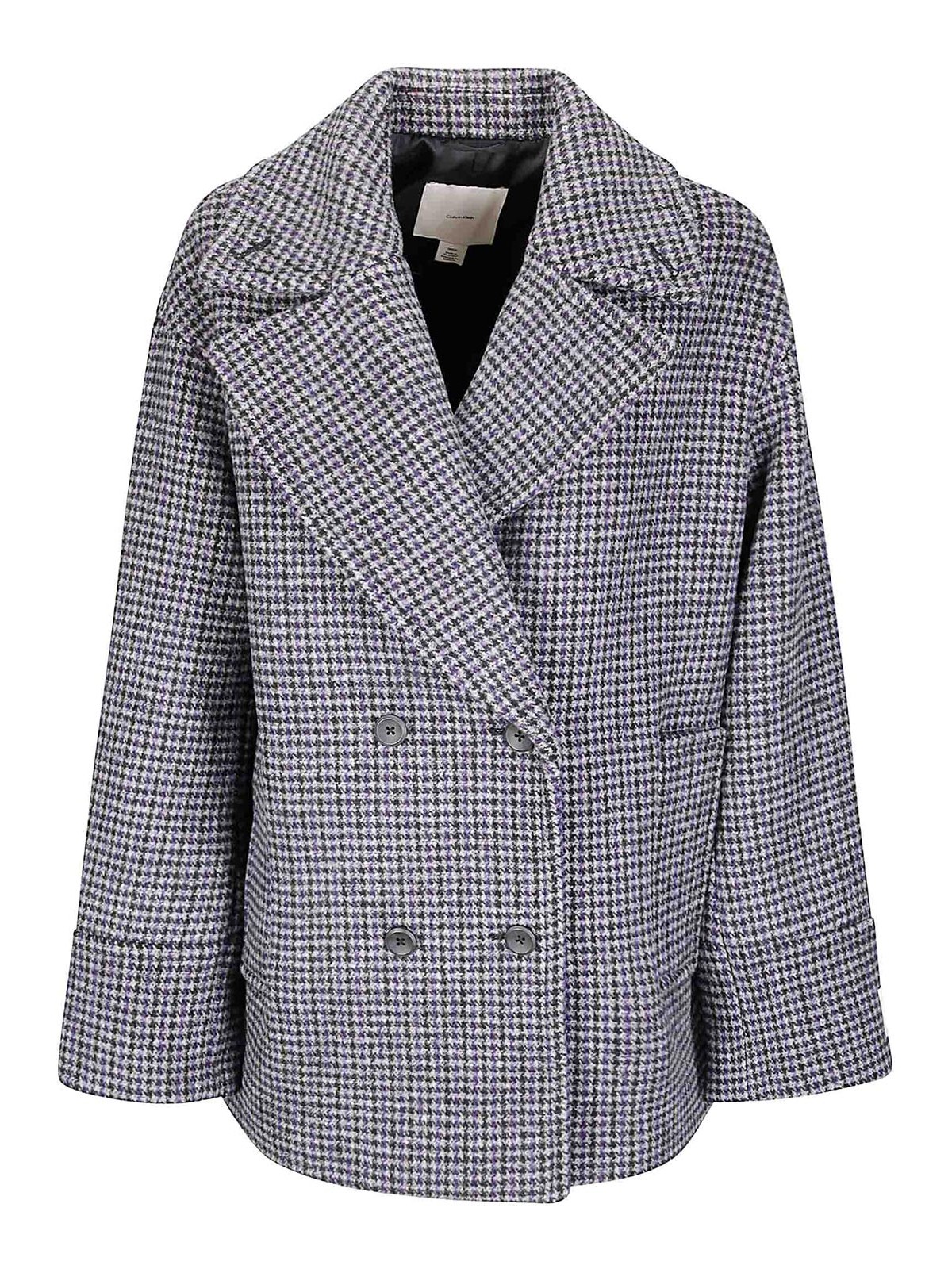Calvin Klein Pea Coat In Gray