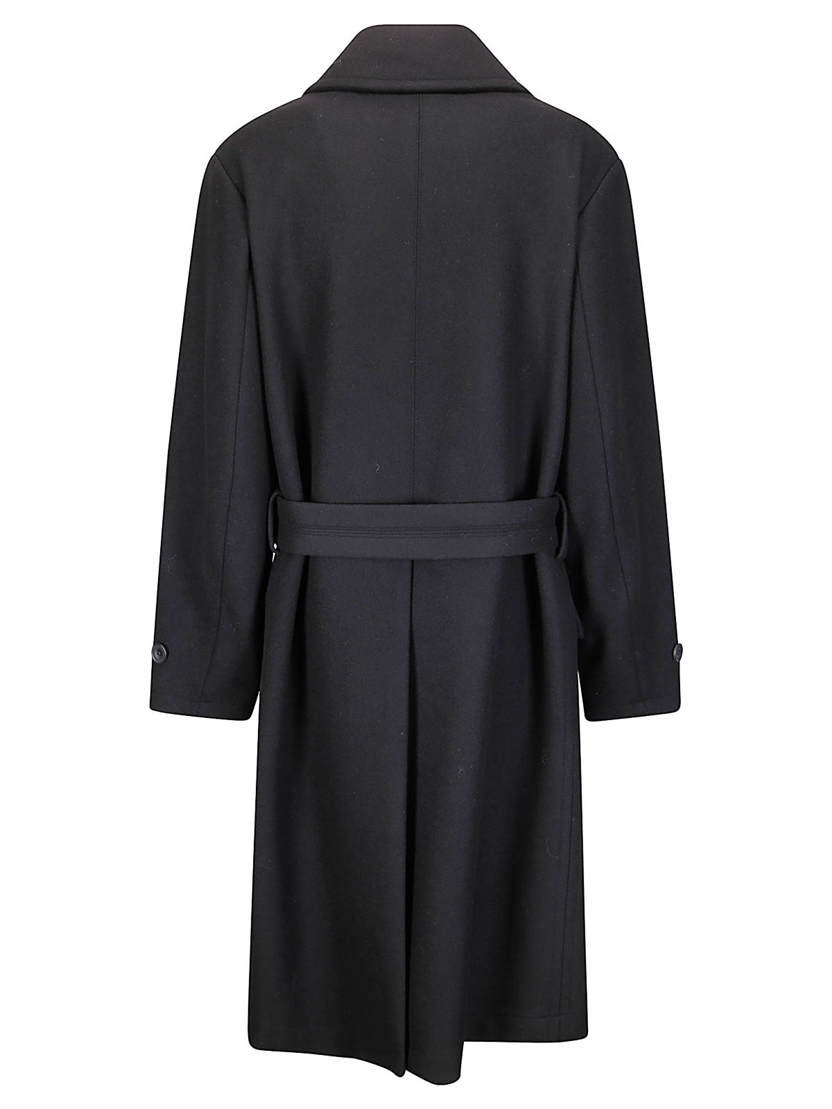 Cini Belted Coat In Black