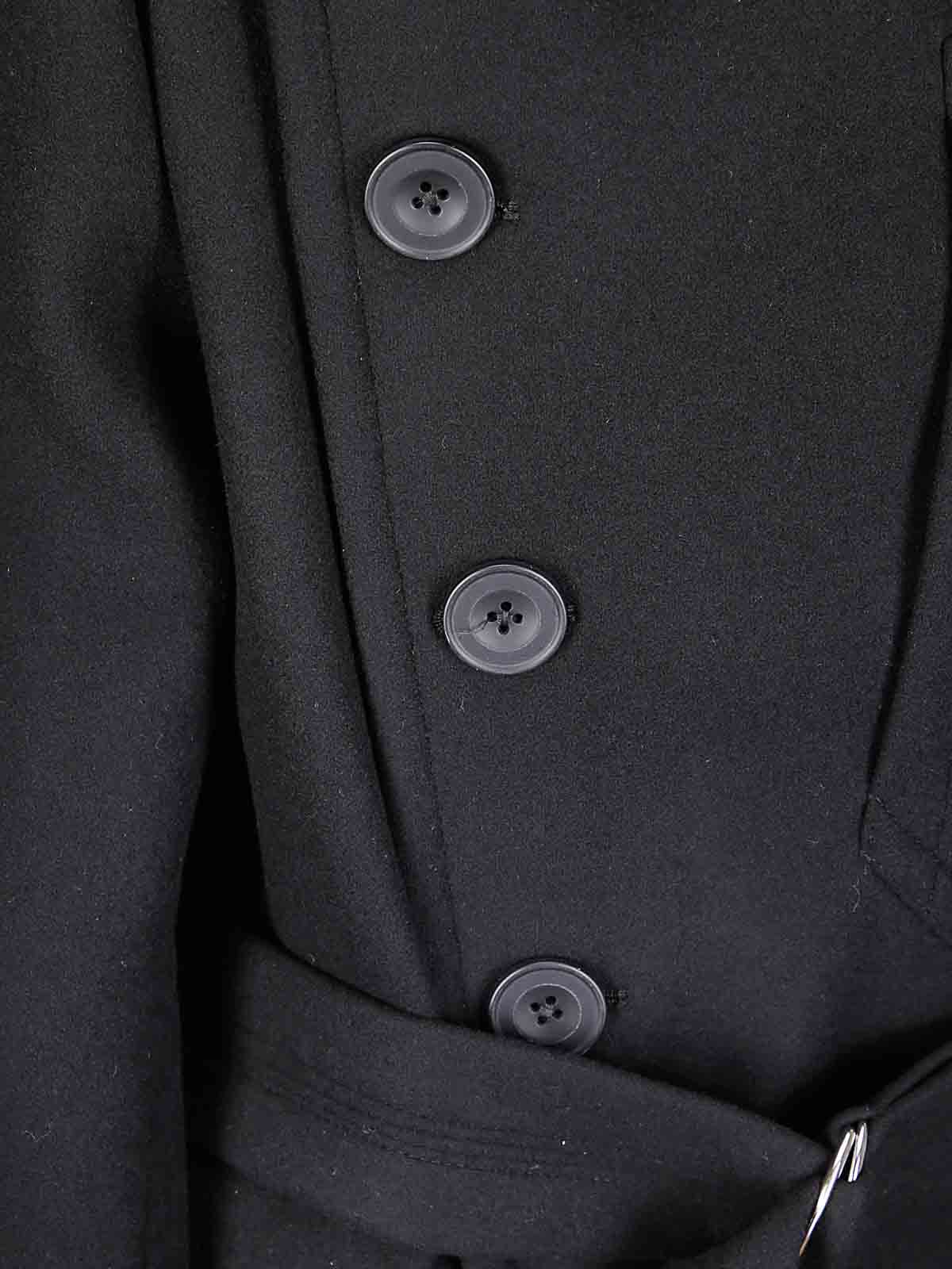 Cini Belted Coat In Black