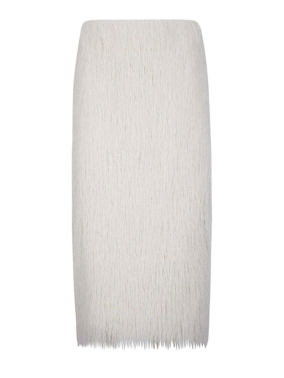 Dries Van Noten Midi Skirt In White