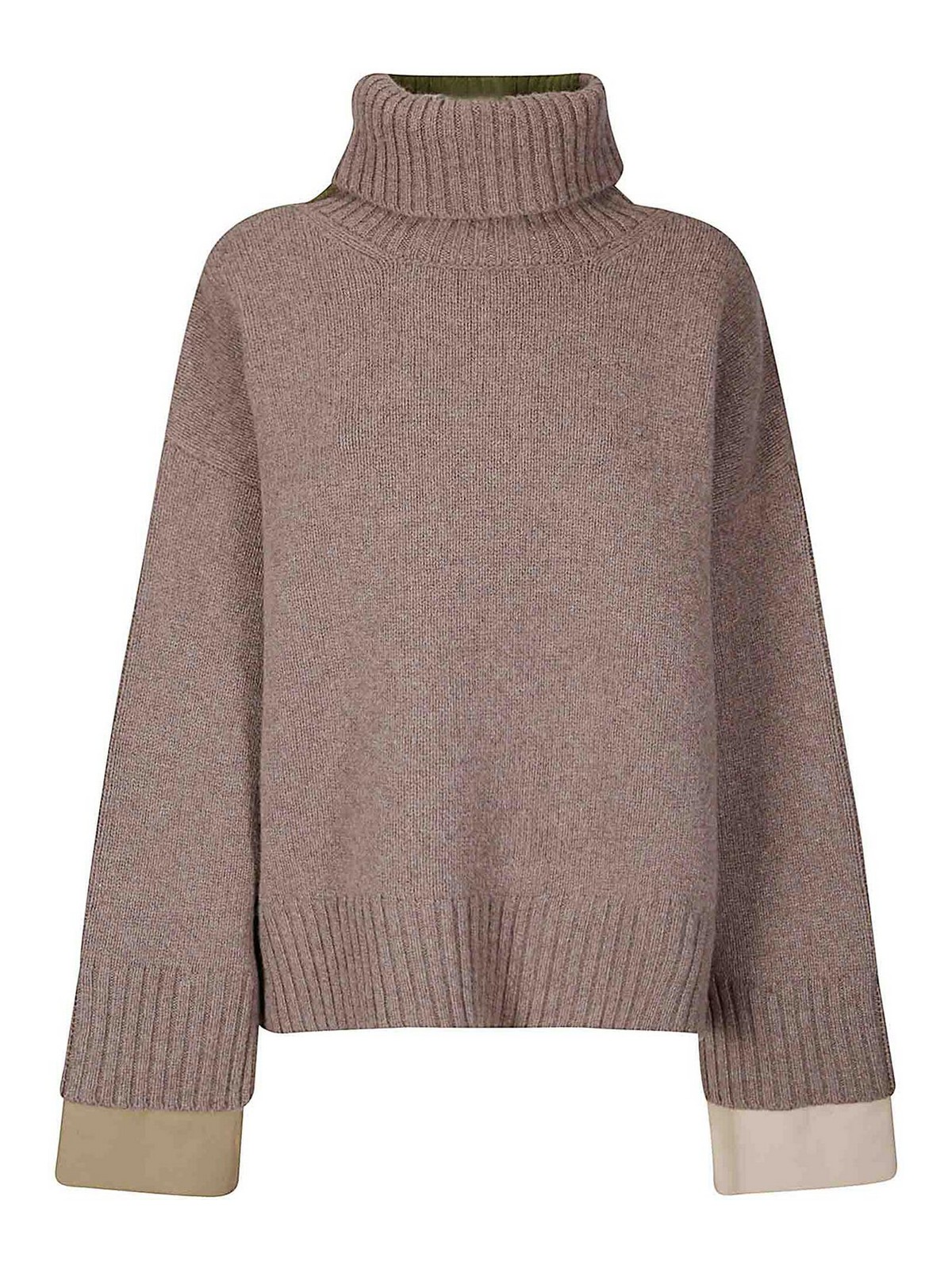 Jejia High Neck Sweater In Brown