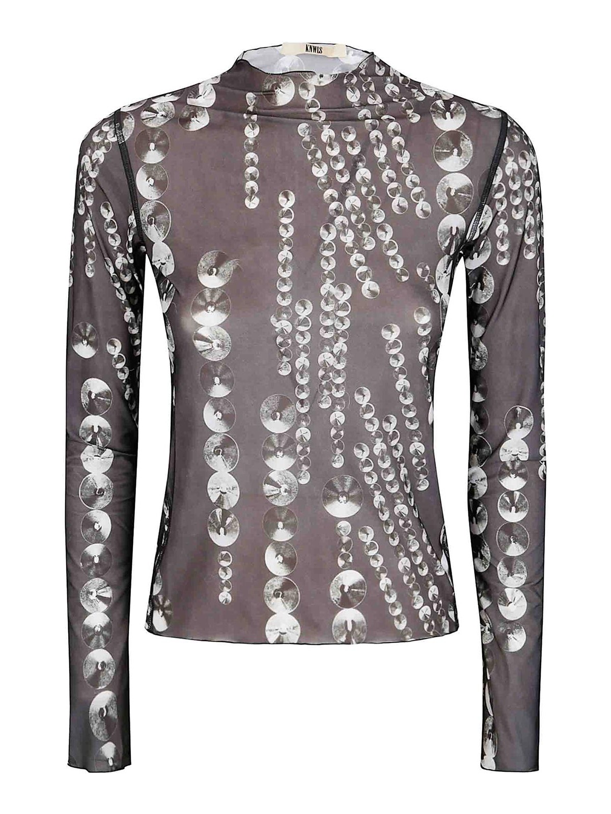 Knwls Thin Jersey Top With Sport Finishings In Brown