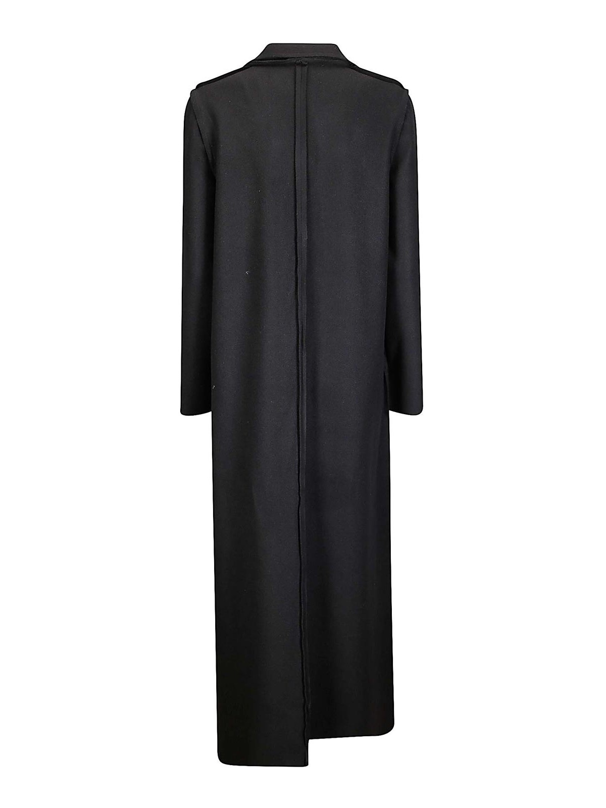 Maria Calderara Safety-pin Embellished Coat In Black