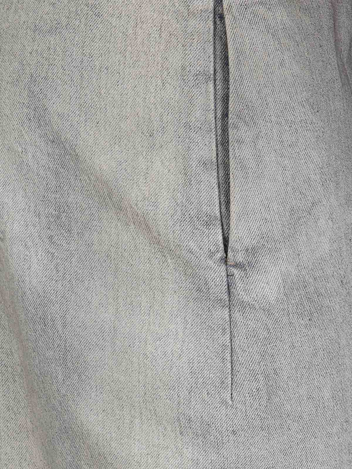 Rick Owens Denim Sliced Skirt In Blue