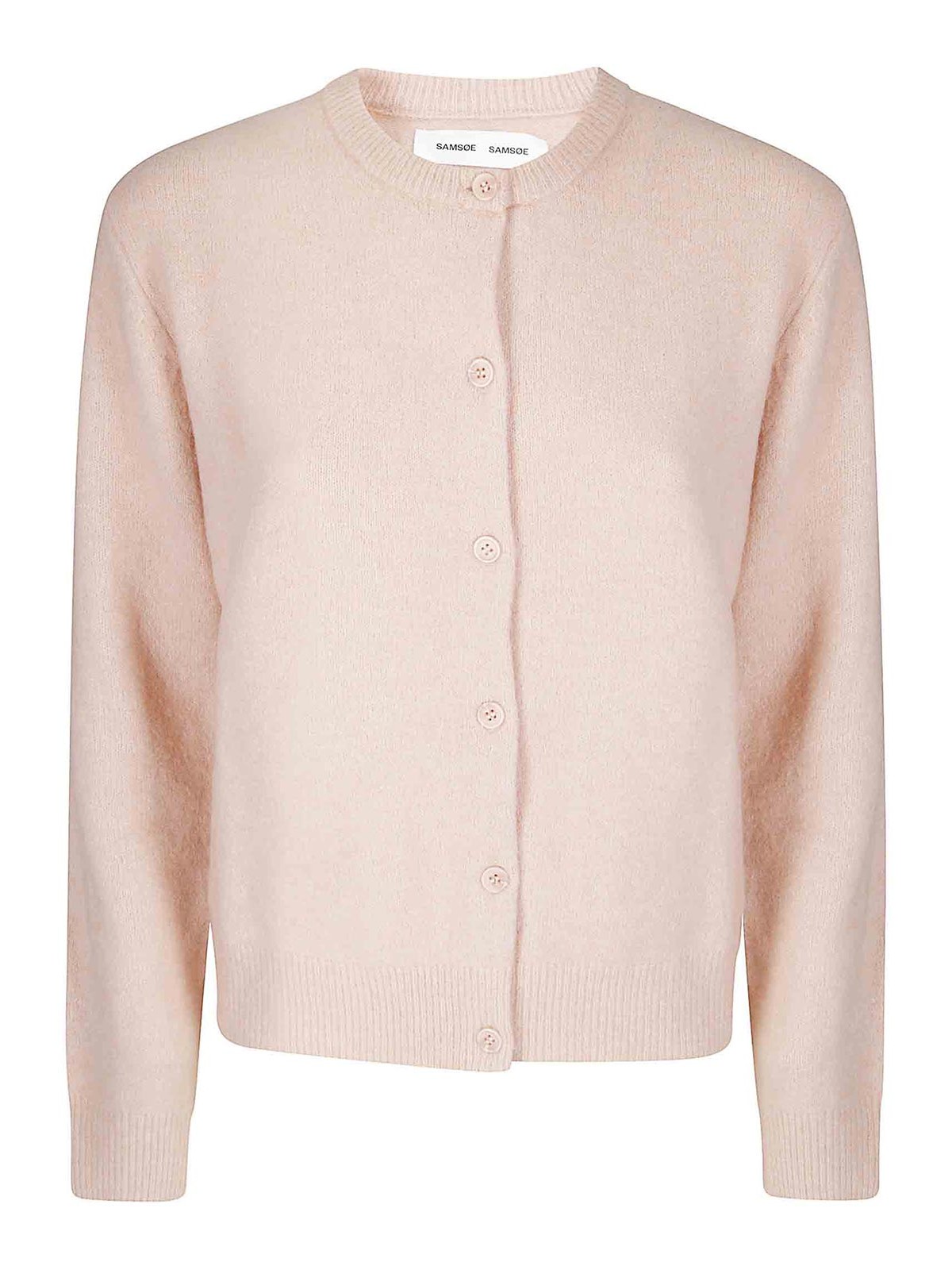 Samsoe & Samsoe Crew Neck Long-sleeved Sweater In Pink