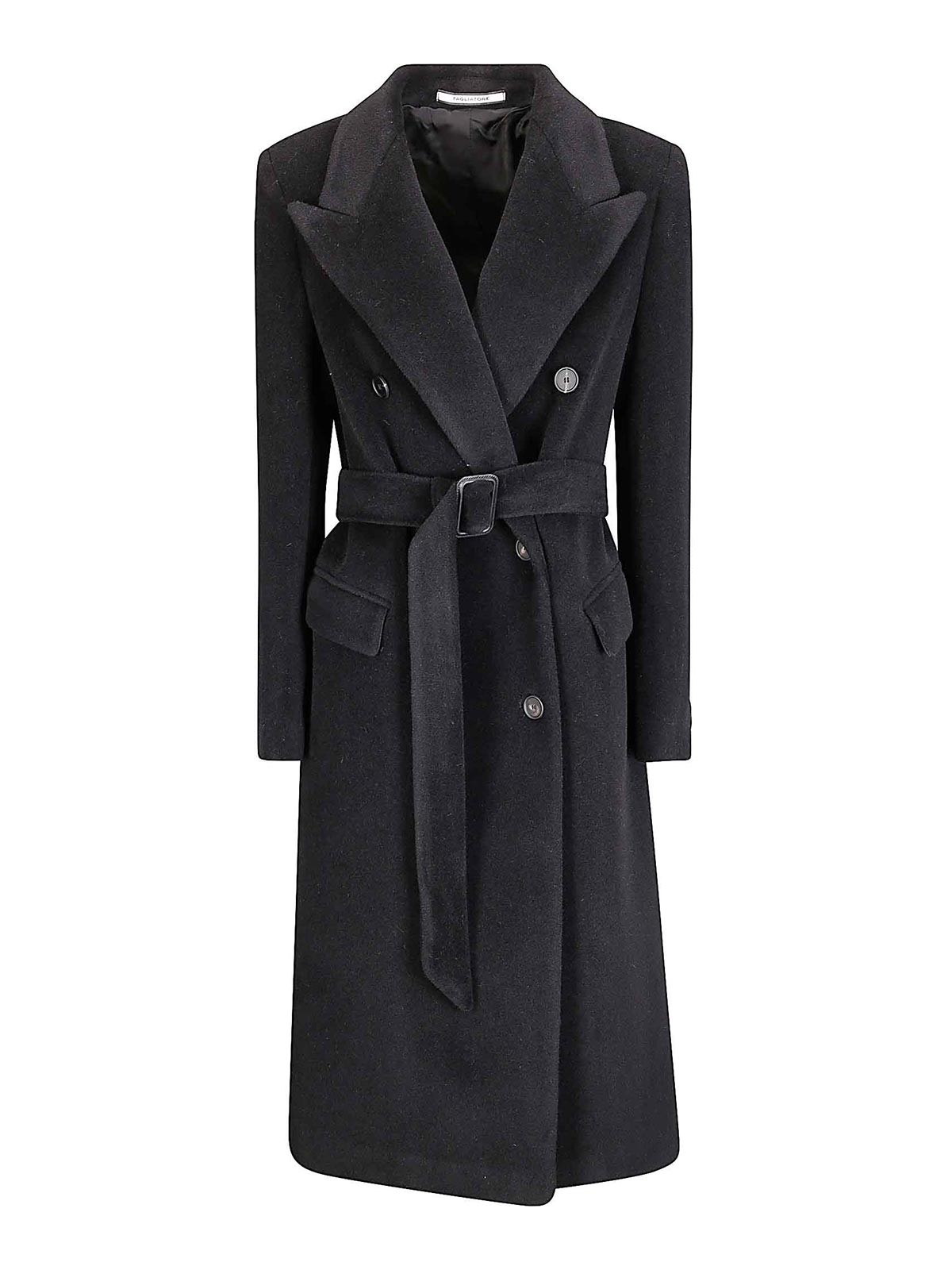 Tagliatore Jole/c Lined Coat In Black