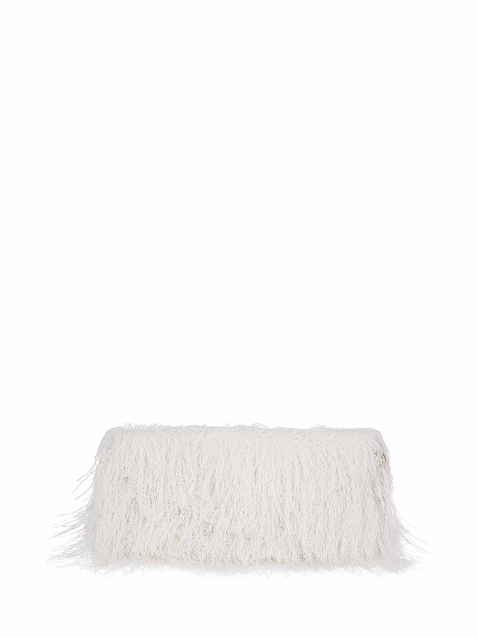 Dries Van Noten Structured Black Leather And Polyester Handbag In White
