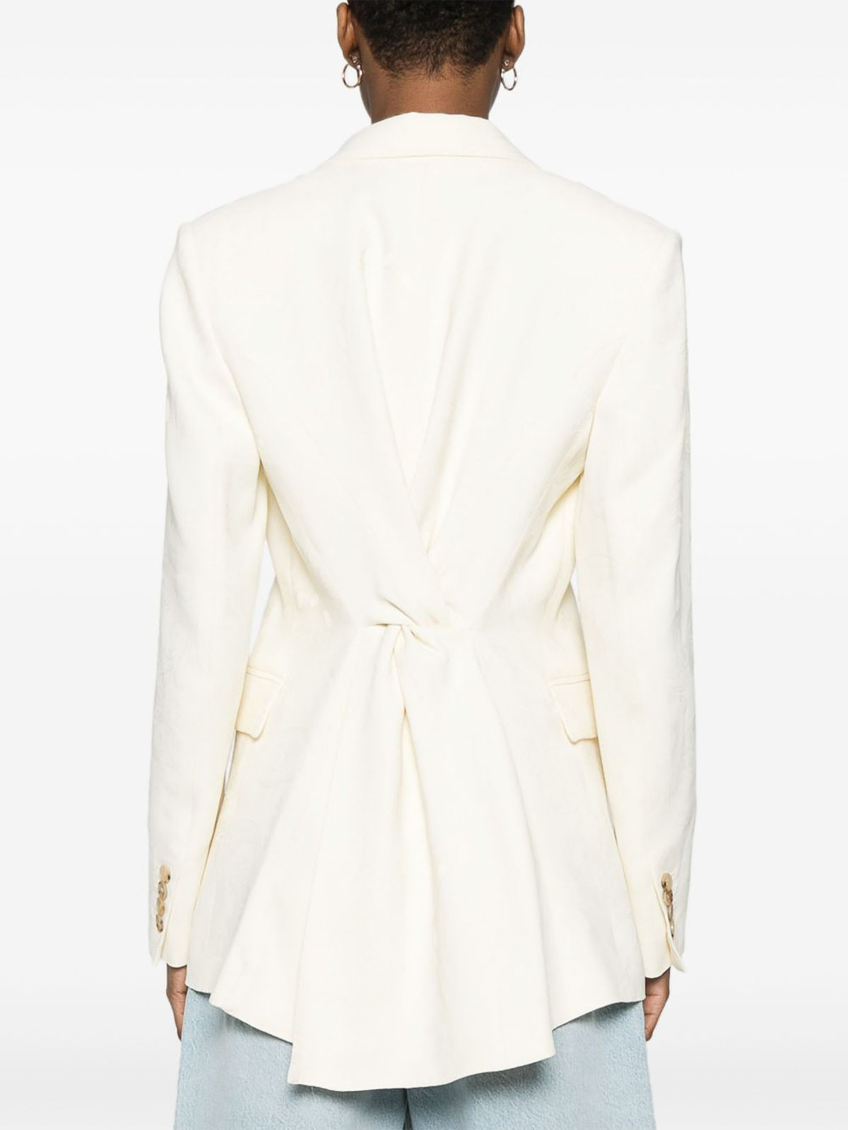 Etro Single-breasted Viscose Blazer In White