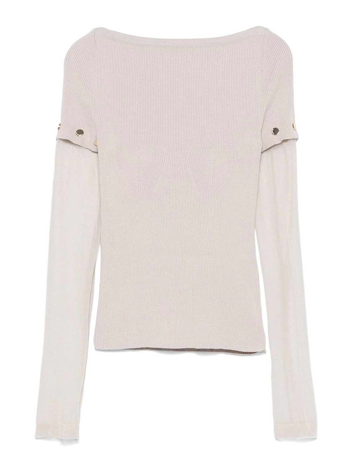 Sportmax Tight-fitting Stretch Viscose Sweater In Neutral