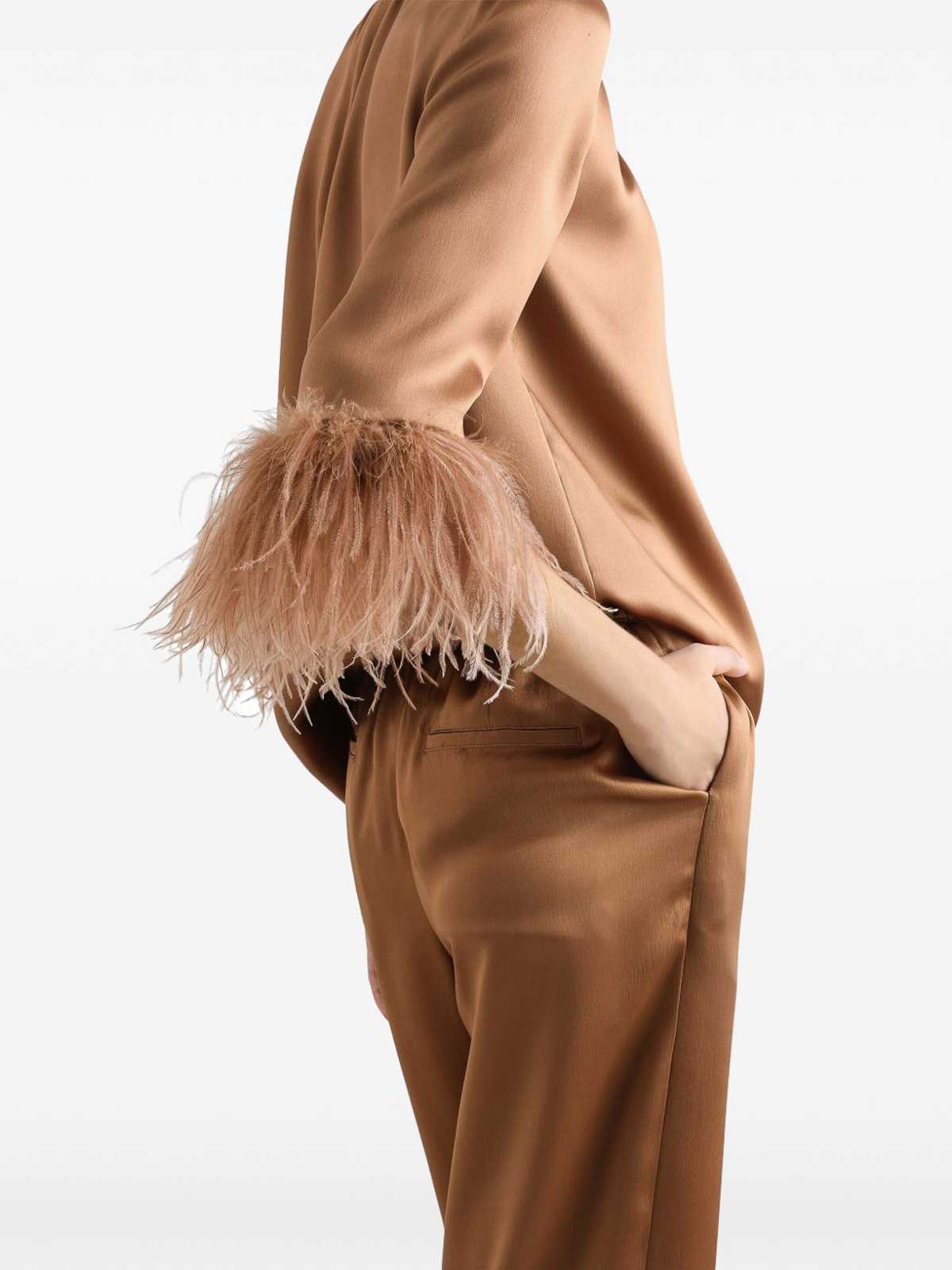 Dolce & Gabbana Double Silk Satin Pajama Pants In Brown