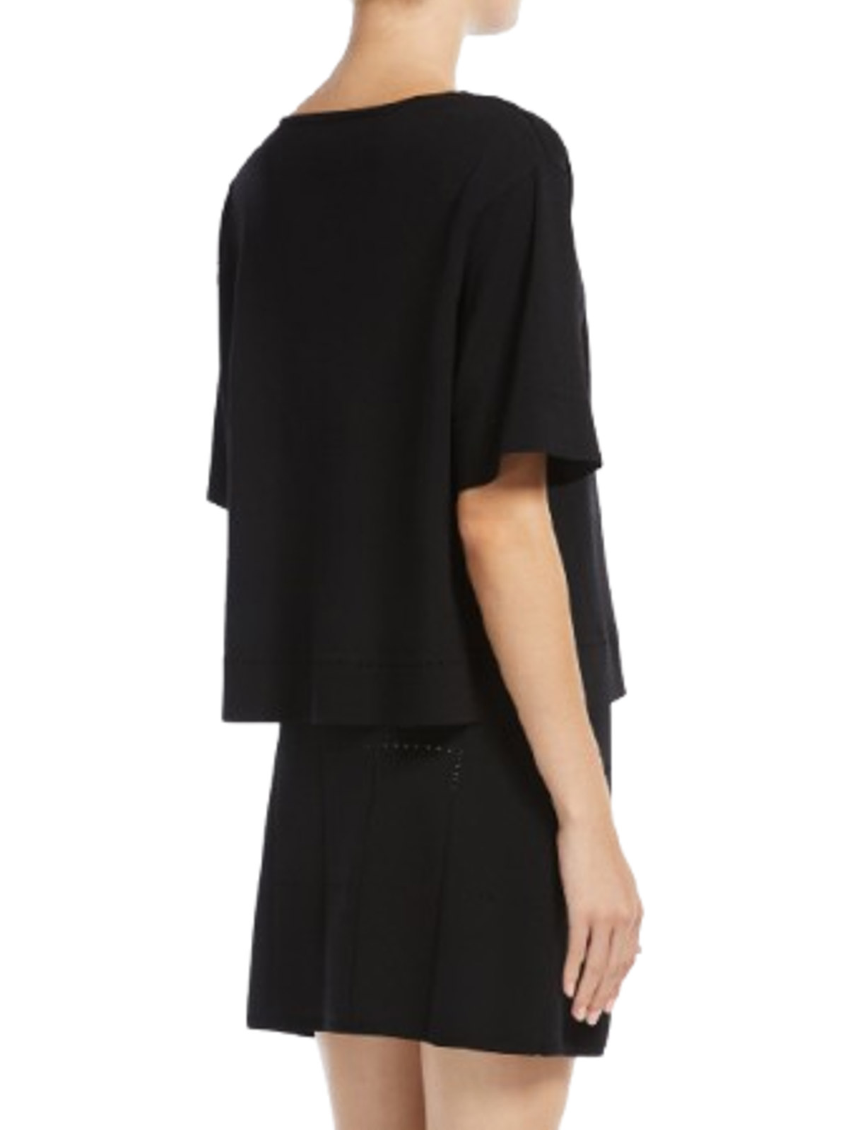 Max Mara Viscose Boat Neck Sweater In Black
