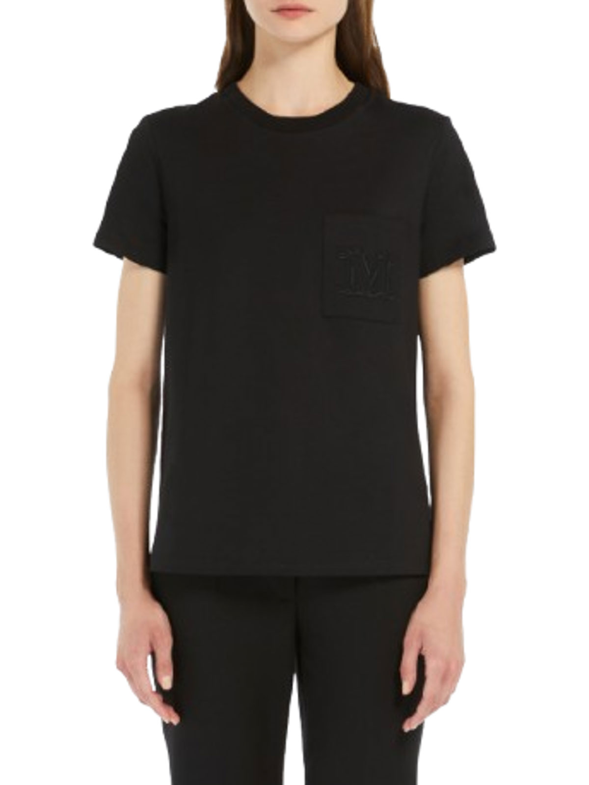 Max Mara Cotton Jersey T-shirt In Black