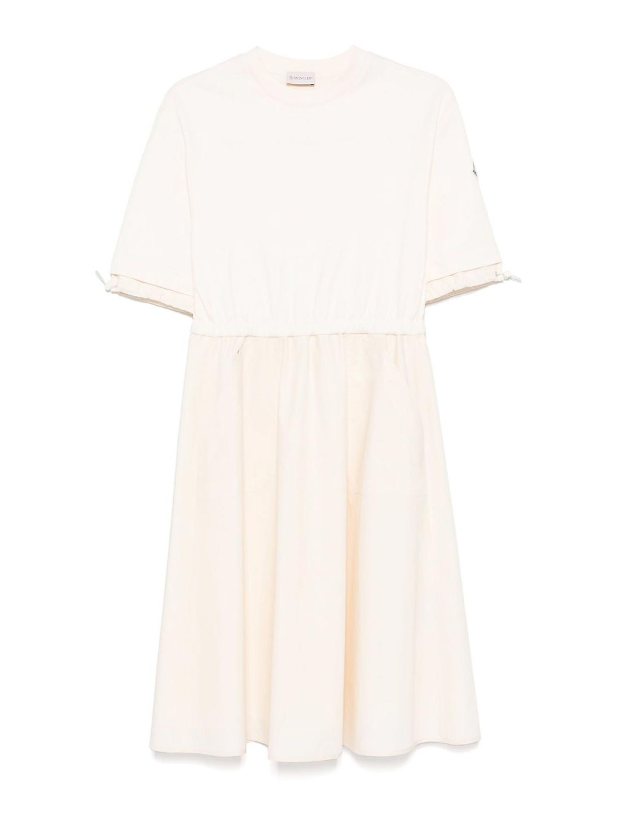 Moncler Cotton Midi Dress In White