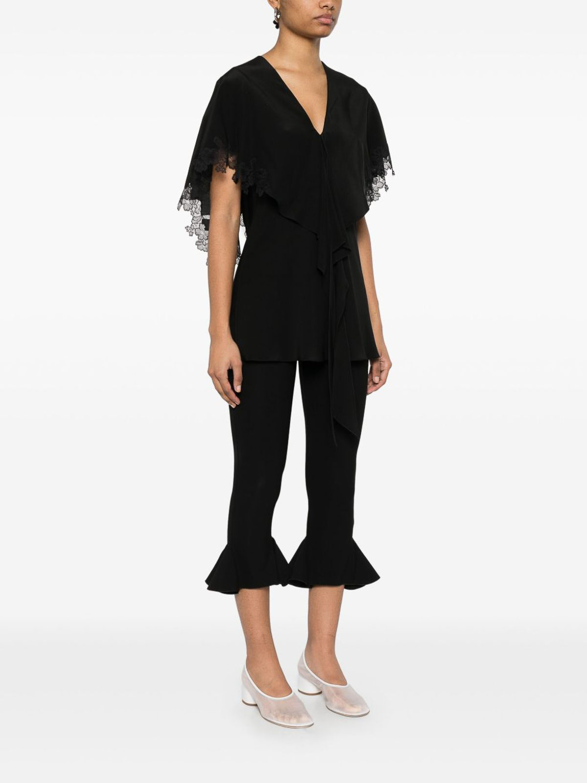 Stella Mccartney Blouse With Lace Details In Black