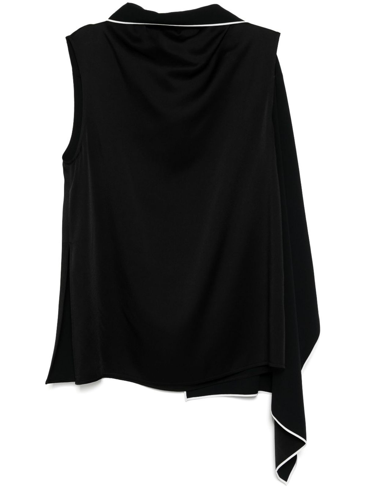 Stella Mccartney Sleeveless Blouse With Bow In Black