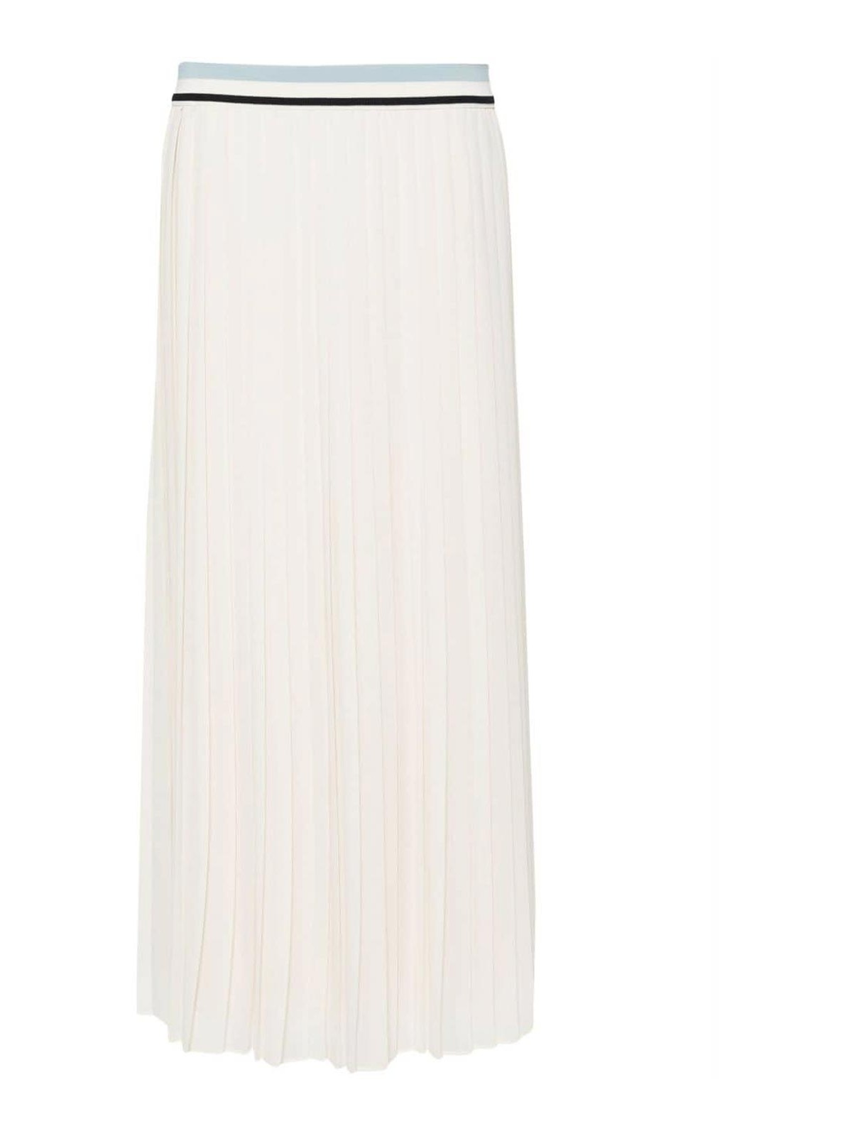 Moncler Pleated Maxi Skirt In White