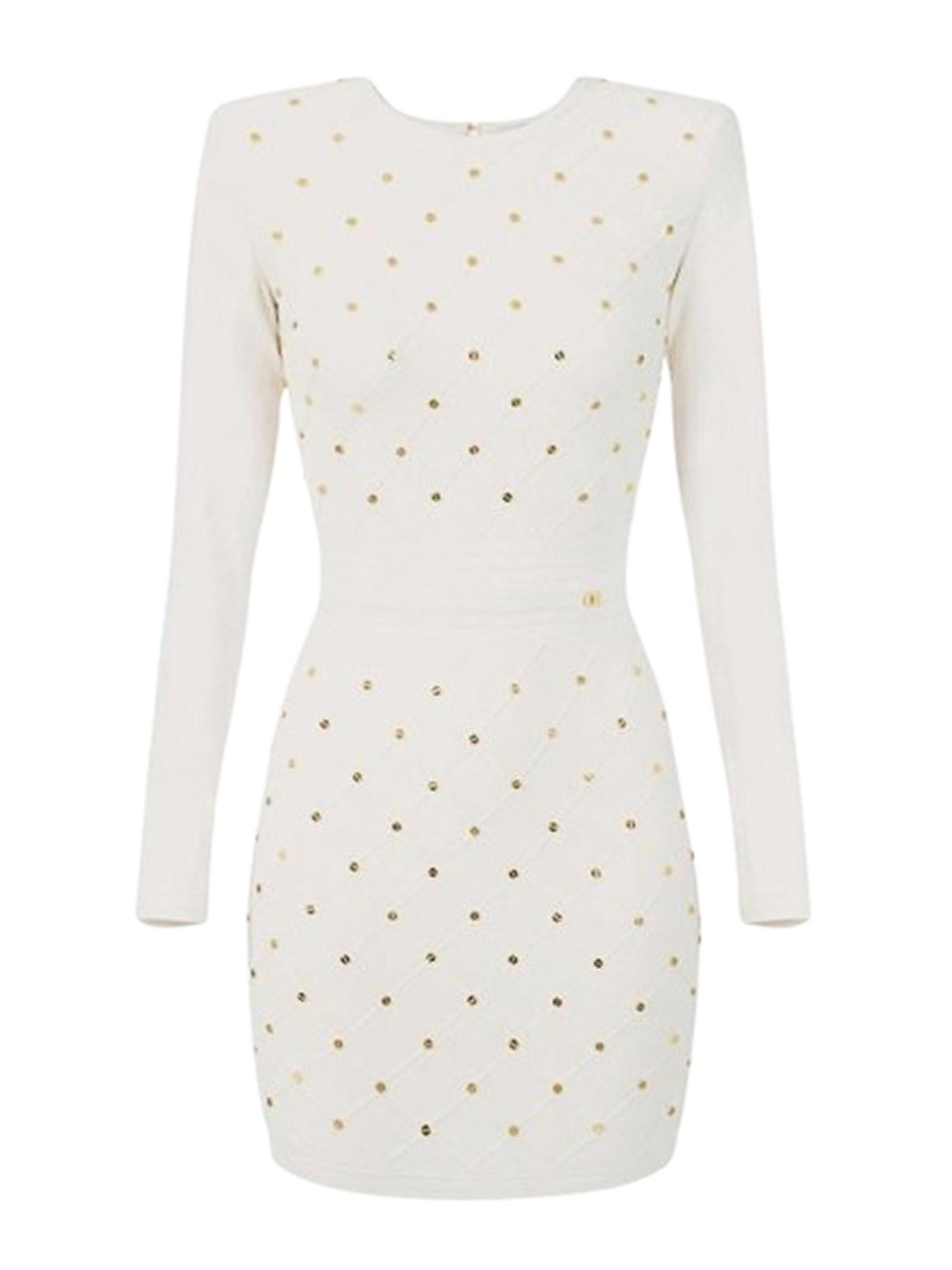 Elisabetta Franchi Mini Knitted Dress With Jewel Details In Multi