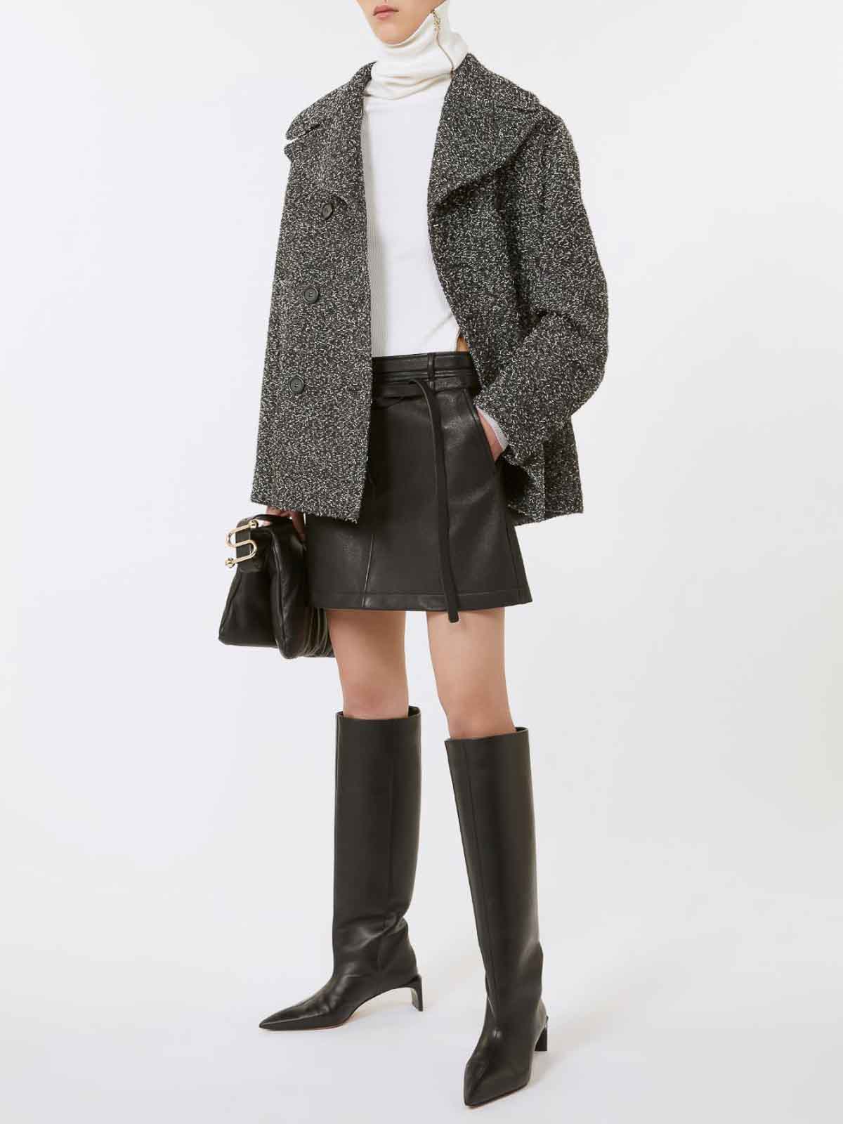 Sportmax Zip-up Turtleneck Sweater In White