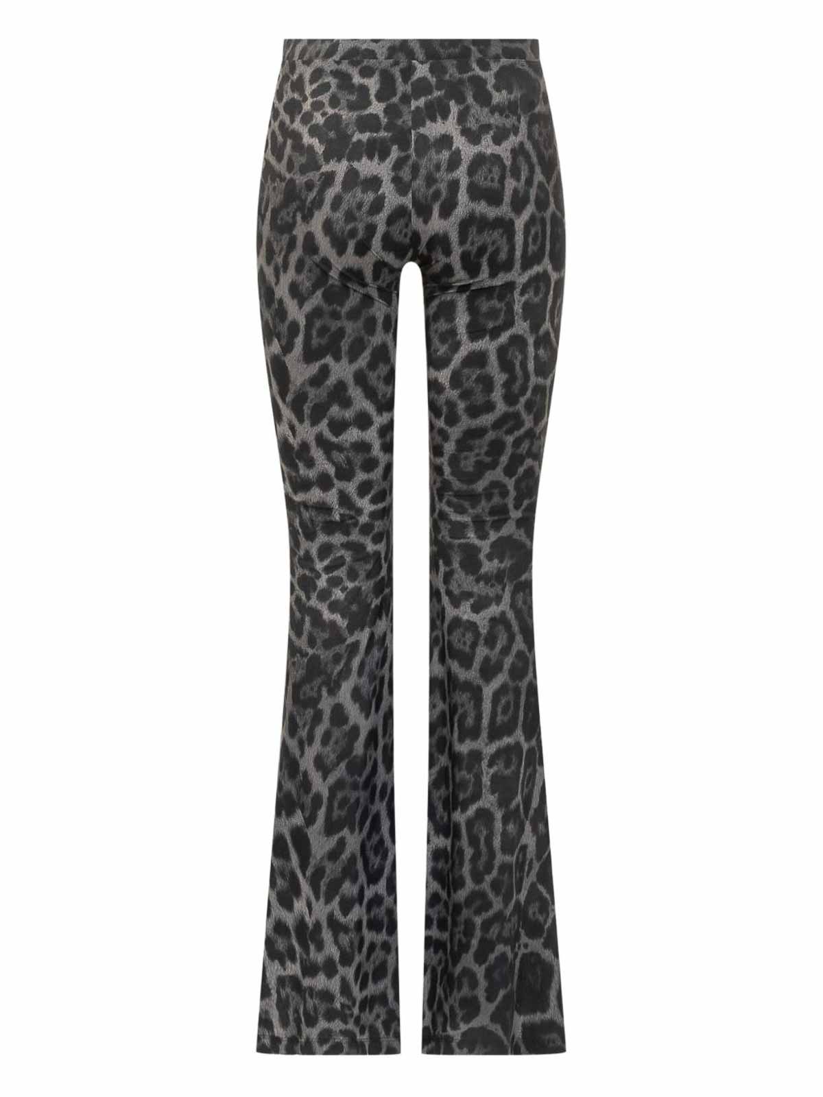 Stella Mccartney Flared High-waisted Leggings Leopard Print In Gray