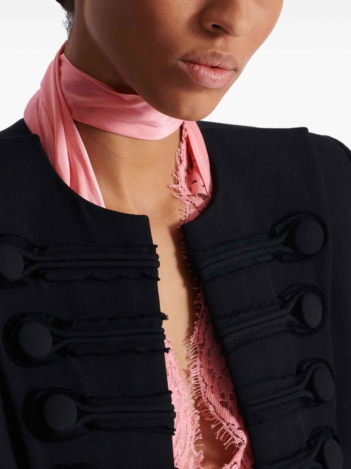 Balmain Spencer Button-embellished Grain De Poudre Wool Jacket In Black