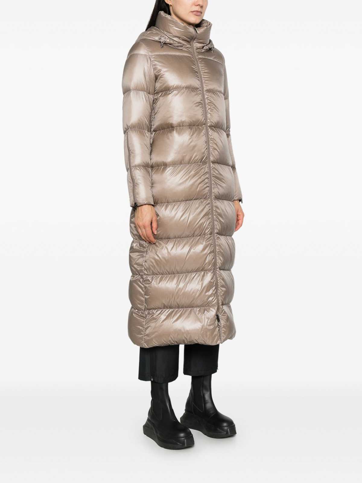 Herno Long Padded Coat In Gray