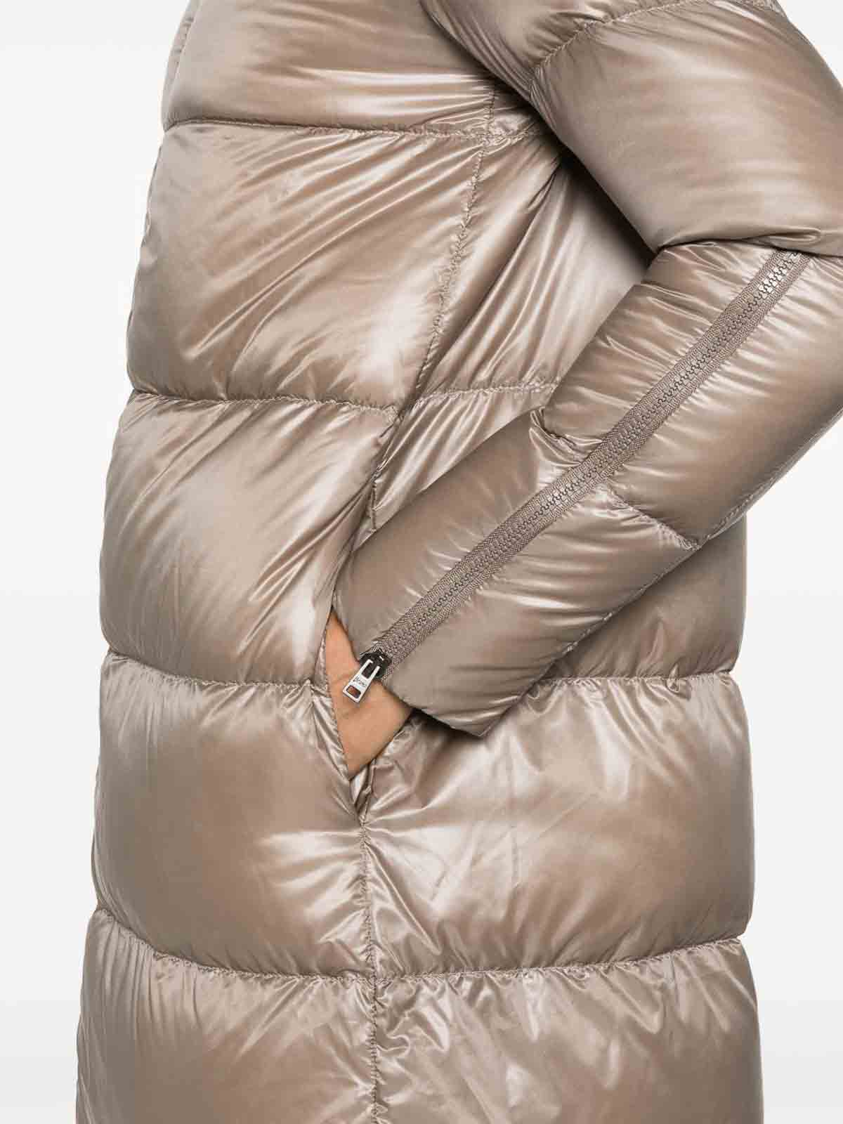 Herno Long Padded Coat In Gray