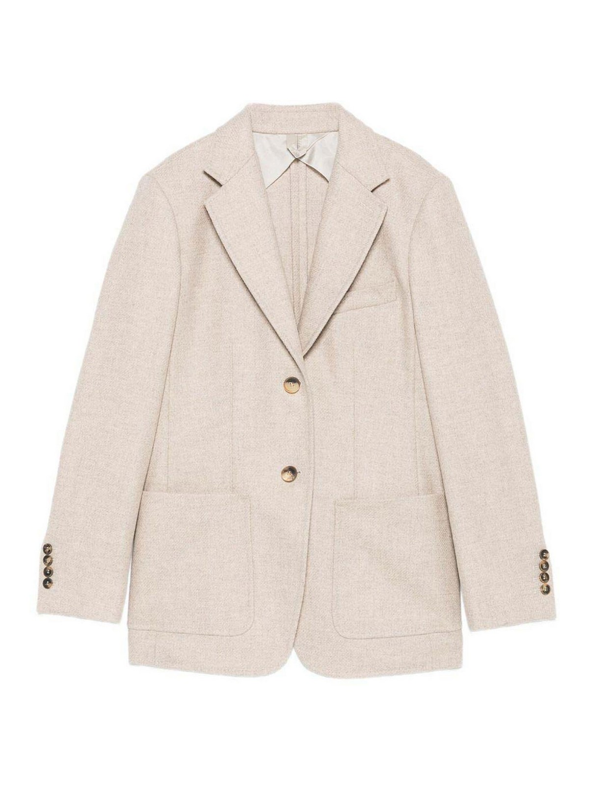 Max Mara Single-breasted Blazer In Neutral