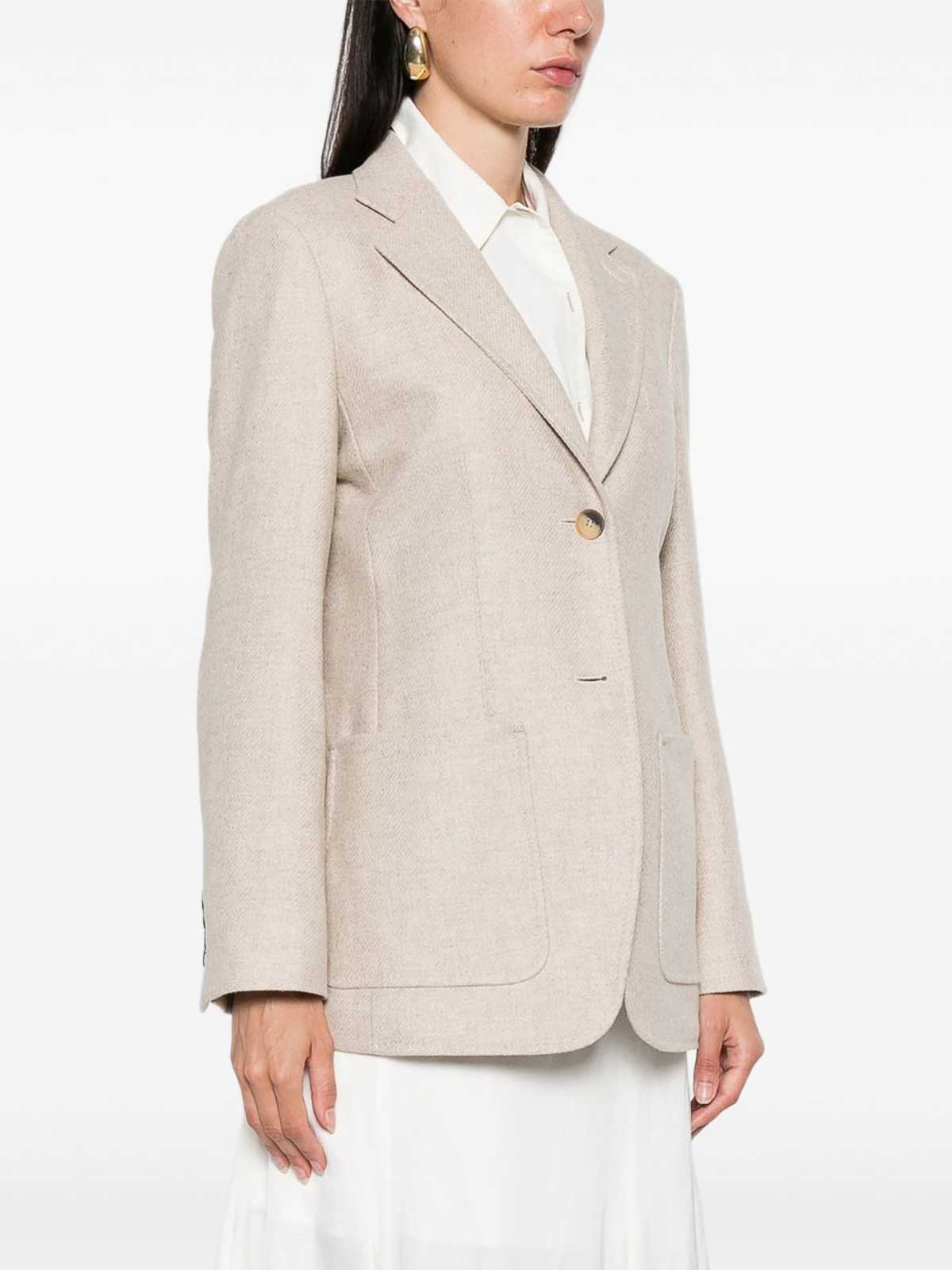 Max Mara Single-breasted Blazer In Neutral