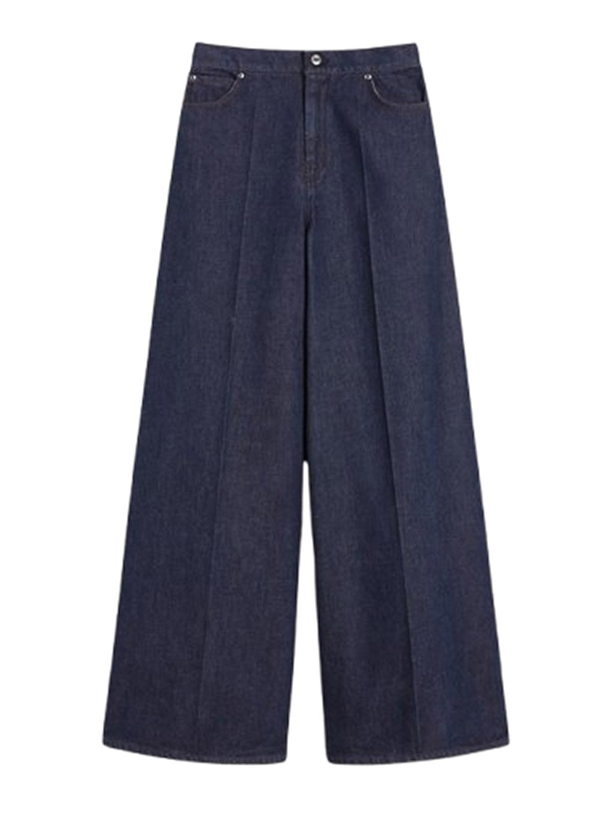 Max Mara Wide Leg Denim Jeans  By In Blue