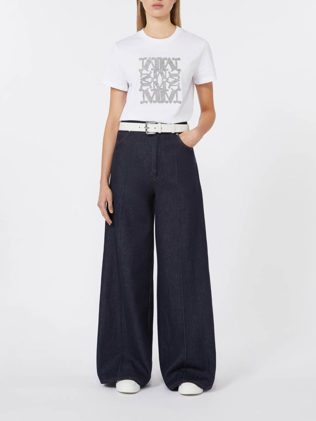 Max Mara Wide Leg Denim Jeans By In Blue