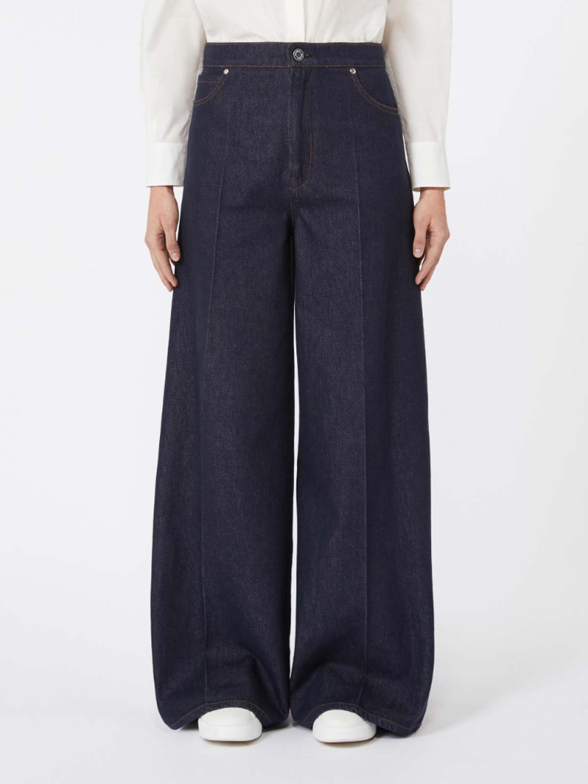Max Mara Wide Leg Denim Jeans By In Blue