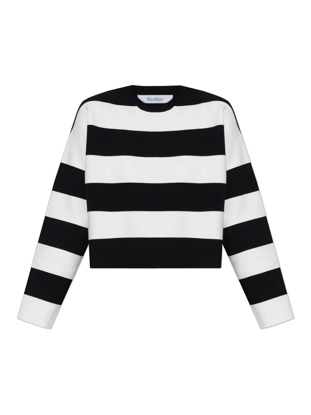 Max Mara Jesone Boxy Striped Sweater In Black