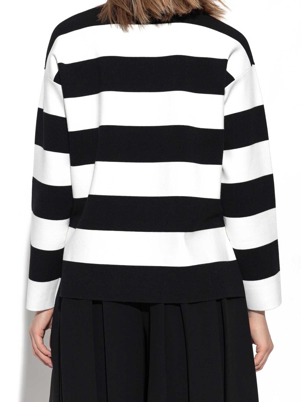 Max Mara Jesone Boxy Striped Sweater In Black