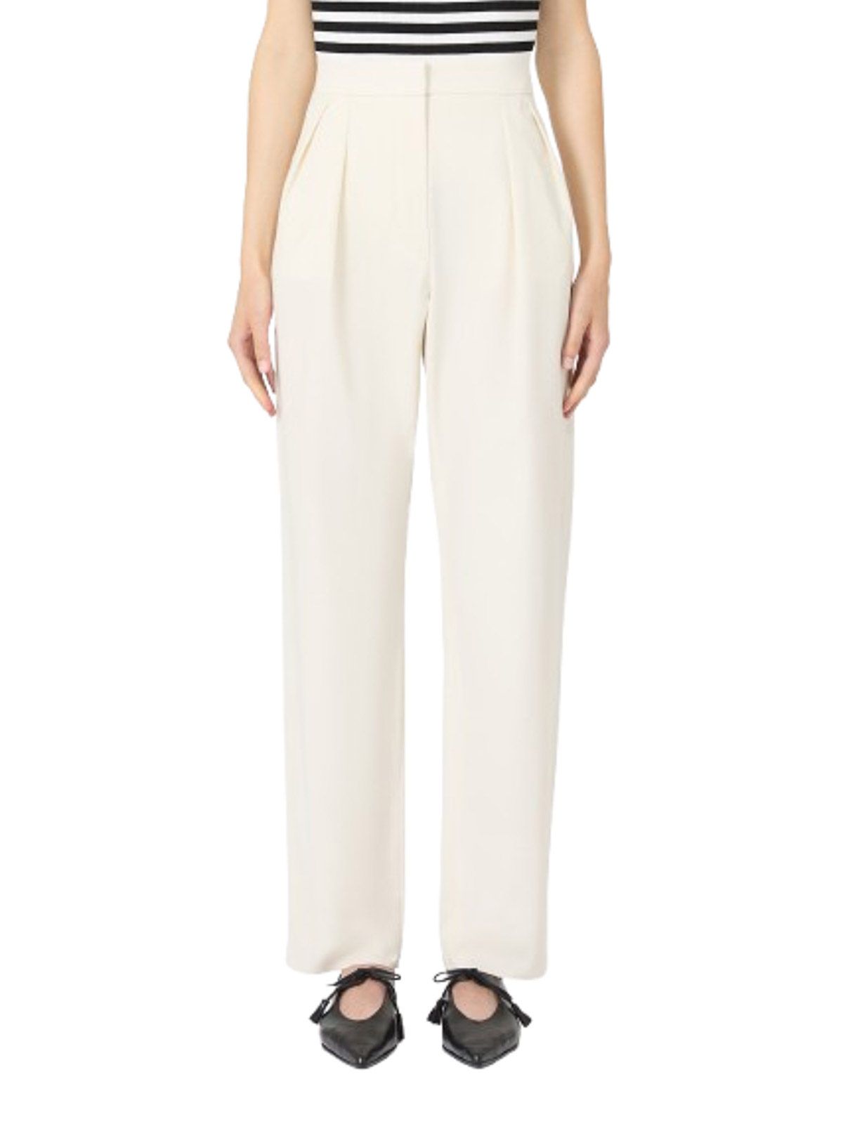 Max Mara Cotton Carrot-fit Trousers In White