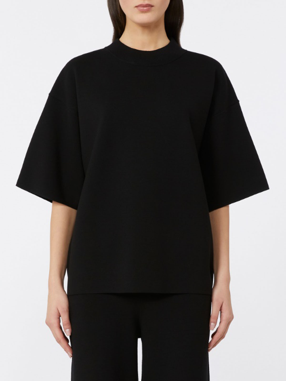 Max Mara Boxy Viscose Sweater By In Black