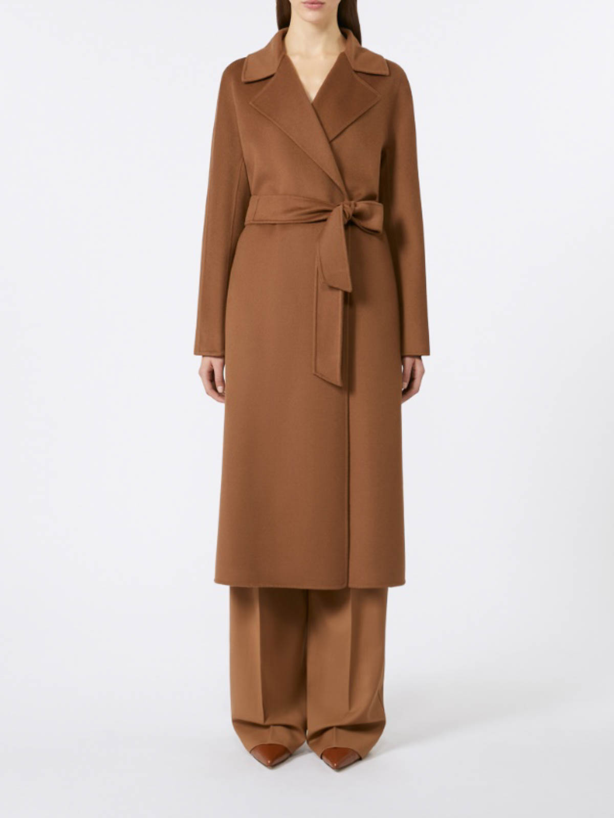 Max Mara Cles Wool Cashmere And Silk Coat By In Brown