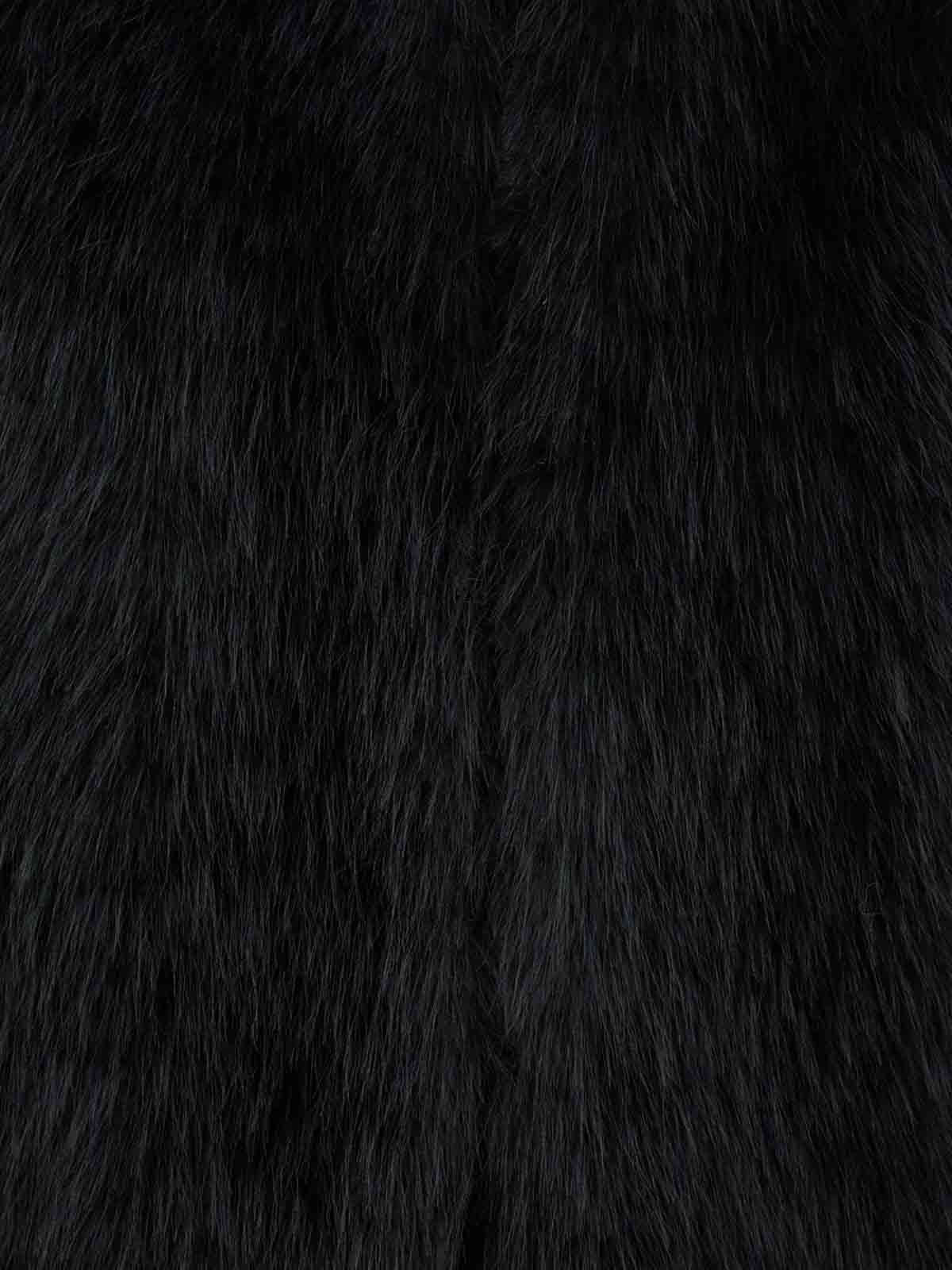 Max Mara Cappotto In Faux Fur In Black