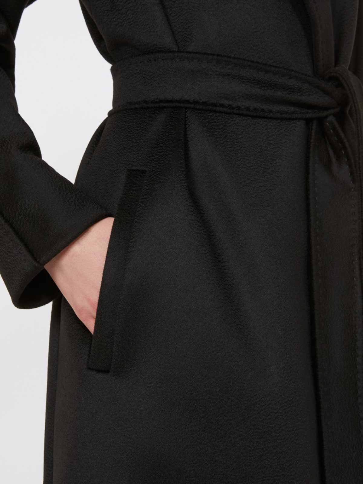 Max Mara Euclide Cashmere Dressing Gown Coat In Black