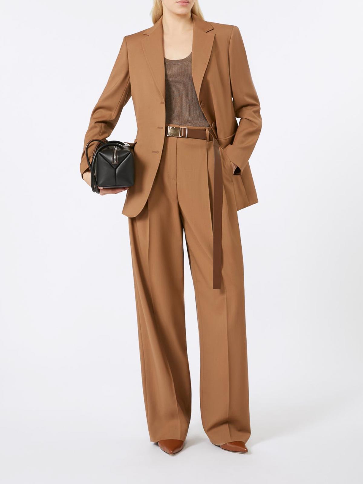 Max Mara Woollen Cloth Blazer In Brown